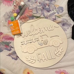 Welcome Fall Harvest Truck Sign Kit - Multicolor